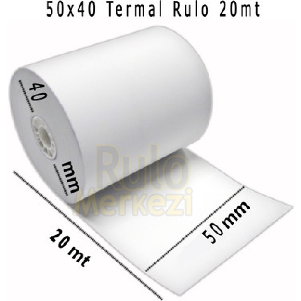 50X20 METRE YAZAR KASA POS RULOSU 50'Lİ PAKET